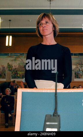 Stavanger. Trial - die Tötung von Birgitte Tengs. Die Berufung vereifend Berufungsgericht. Polizeikommissar Gro Rossehaug im Berufungsverfahren vor dem vereifenden Berufungsgericht. Der Cousin wurde wegen des Mordes verurteilt und legt Berufung gegen das Urteil ein. Foto: Alf Ove Hansen Stockfoto