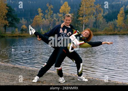 Oslo 10. Oktober 1991. Kim Rygel und Cecilie Brinck. Weltmeister im Standardtanz 1991. Foto: Glenn Widing / NTB Stockfoto