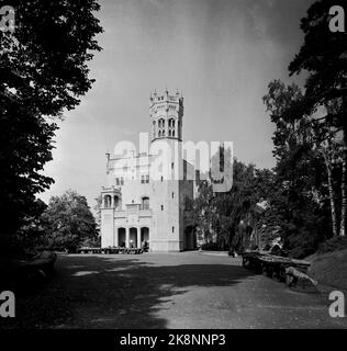 Oslo 19510713 Oscarshall Castle. Außen. Foto: Strand / NTB / NTB Stockfoto