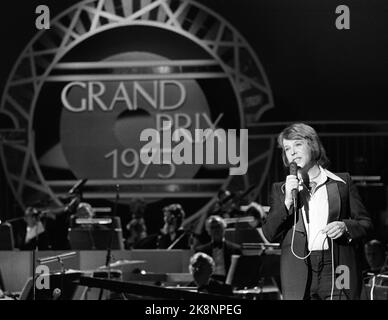 Oslo 26. Januar 1975. Norwegian Melody Grand Prix, Hier Stein Ingebrigtsen. Foto: Arild Hordnes / NTB / NTB Stockfoto