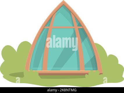 Cartoon-Vektor mit Glashaus-Symbol. Glamping-Zelt. Trip Lodge Stock Vektor