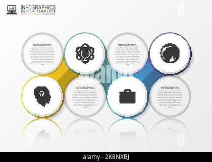 Infografik zur abstrakten Sprechblase. Moderne Designvorlage. Vektorgrafik Stock Vektor