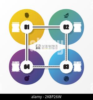 Abstrakter Kreis. Infografik-Design-Vorlage. Vektorgrafik Stock Vektor