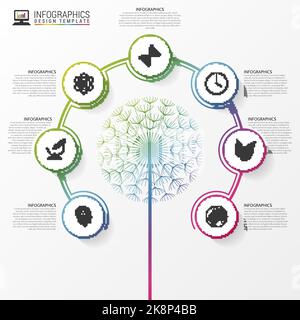 Ökologisches Konzept. Infografik modernes Design Vorlage. Vektorgrafik Stock Vektor