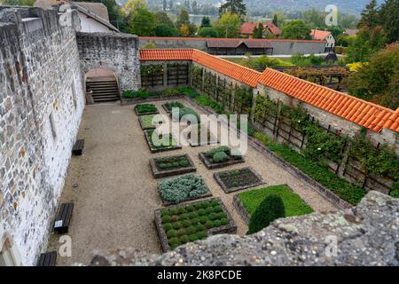 Ungarischer Königspalast in Visegrad Ungarn mit Garten Stockfoto