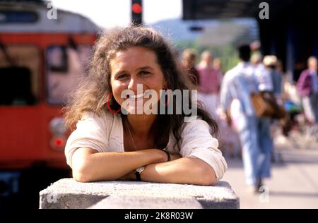 Oslo 19920603. Reporter in NRK Sidsel Wold. Foto: Tor Richardsen / Scanfoto / NTB Stockfoto