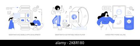 Wearable Devices abstrakte Konzept Vektor Illustrationen. Stock Vektor