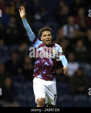 Aktenfoto vom 13-09-2022 von Manuel Benson, der auf einen Burnley-Rückruf gegen Norwich bei Turf Moor drängt. Ausgabedatum: Montag, 24. Oktober 2022. Stockfoto