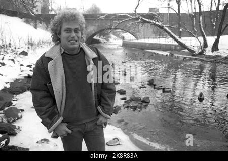 Oslo 19871217. Frederic Hauge, Umweltstiftung Bellona, ​​photographed bei Akerselva in Oslo, 17. Dezember 1987. 19629 Foto: Morten Hvaal/NTB Stockfoto