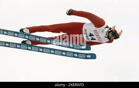 Oslo 1983-03: Holmenkollrennet 1983. Per Bergerud, Aktion im Hover im Holmenkollen 13. März 1983. Foto: Erik Thorberg / NTB / NTB Stockfoto