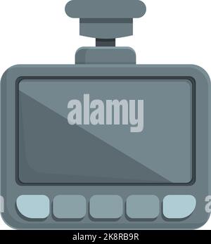 Armaturenbrett Camcorder Symbol Cartoon Vektor. Videorekorder. Autofahren Stock Vektor