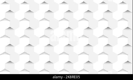 Abstrakter Hintergrund im modernen Stil. Hexagons-Konzept. Weiß. Vektorgrafik Stock Vektor