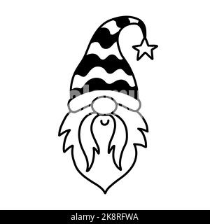 Vektor Garten Gnome Charakter Silhouette Stock Vektor