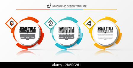 Infografik-Design-Vorlage. Kreatives Konzept mit 3 Schritten. Kann für Workflow-Layout, Diagramm, Banner, webdesign verwendet werden. Vektorgrafik Stock Vektor