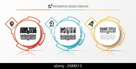 Infografik-Design-Vorlage. Kreatives Konzept mit 3 Schritten. Kann für Workflow-Layout, Diagramm, Banner, webdesign verwendet werden. Vektorgrafik Stock Vektor