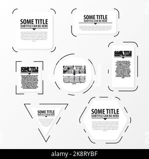 Infografik-Design-Vorlage. Satz Banner. Kann für Workflow-Layout, Diagramm, webdesign verwendet werden. Vektorgrafik Stock Vektor