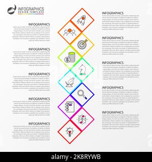 Infografik-Design-Vorlage. Kreatives Konzept mit 10 Schritten. Kann für Workflow-Layout, Diagramm, Banner, webdesign verwendet werden. Vektorgrafik Stock Vektor
