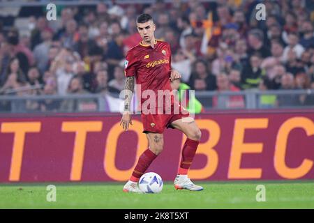Rom, Italien. 23. Oktober 2022. Gianluca Mancini von AS Roma während des Serie-A-Spiels zwischen Roma und Neapel im Stadio Olimpico, Rom, Italien am 23. Oktober 2022. Kredit: Giuseppe Maffia/Alamy Live Nachrichten Stockfoto