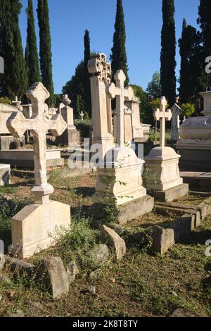 Der englische Friedhof oder Cimitero Inglese in Florenz Italien Stockfoto