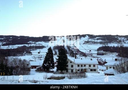 Hafjell 19940223. Olympische Winterspiele in Lillehammer. Hafjell Skigebiet in Verbindung mit Grand Slam. Foto: Inger Berg / NTB Stockfoto