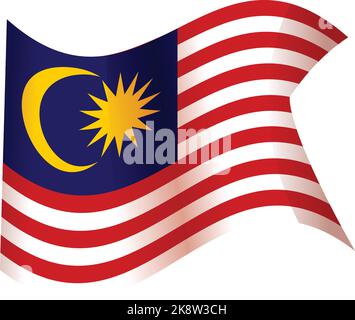 Malaysia Symbol Cartoon Vektor. Landesflagge. Guten Tag Stock Vektor