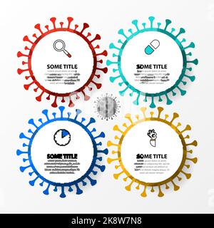 Infografik-Design-Vorlage. Kreatives Konzept mit 4 Schritten. Kann für Workflow-Layout, Diagramm, Banner, webdesign verwendet werden. Vektorgrafik Stock Vektor