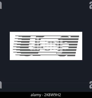 usa, Halbton Linie Buchstaben Typografie Effekt Design Kunstwerk. Editierbar, skalierbar, EPS 10, Vektorgrafik. Stock Vektor