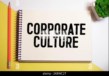 Corporate Culture Wortabstrakt in Buchdruck Holzdruckblöcken. Stockfoto