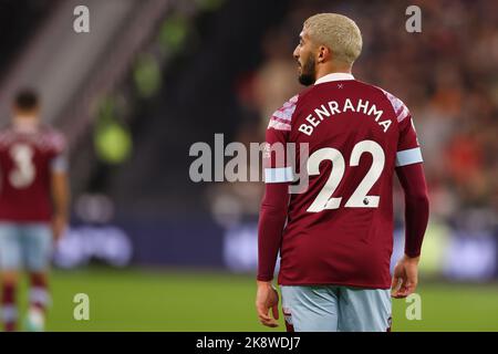 London Stadium, London, Großbritannien. 24. Oktober 2022. Premier League Football West Ham versus Bournemouth: Said Benrahma of West Ham United Credit: Action Plus Sports/Alamy Live News Stockfoto