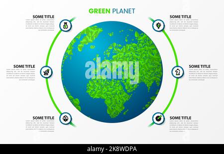 Infografik-Design-Vorlage. Kreatives Konzept mit 6 Schritten. Kann für Workflow-Layout, Diagramm, Banner, webdesign verwendet werden. Vektorgrafik Stock Vektor