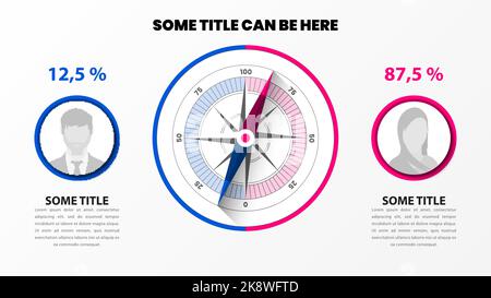 Infografik-Design-Vorlage. Kreatives Konzept mit 2 Schritten. Kann für Workflow-Layout, Diagramm, Banner, webdesign verwendet werden. Vektorgrafik Stock Vektor