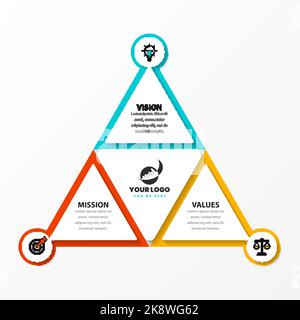 Infografik-Design-Vorlage. Kreatives Konzept mit 3 Schritten. Kann für Workflow-Layout, Diagramm, Banner, webdesign verwendet werden. Vektorgrafik Stock Vektor