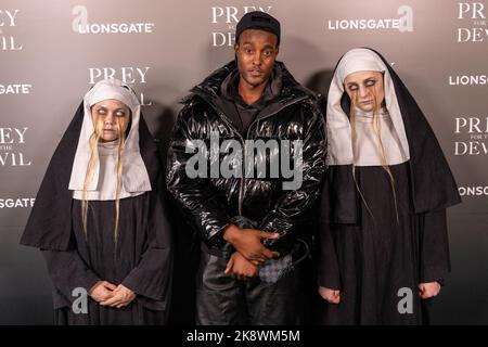 London, Großbritannien. 24. Oktober 2022. Stefan-Pierre nimmt an der „Prey for the Devil“ Celebrity Experience in London Teil. Kredit: SOPA Images Limited/Alamy Live Nachrichten Stockfoto