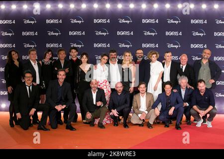 Oma, Italien. 24. Oktober 2022. Rome Cinema Fest 2022. Rom Film Fest. Roter Teppich tv-Serie 'Boris 4'. Bild: Besetzung Kredit: Unabhängige Fotoagentur/Alamy Live News Stockfoto