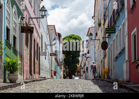 SALVADOR - BAHIA, BRASILIEN – 21 2022. SEPTEMBER: Pelourinhoin in Salvador, Bahia Stockfoto