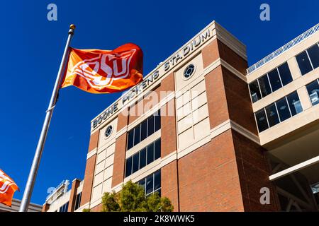 Stillwater, OK - 21. Oktober 2022: Boone Pickens Stadium, Heimstadion von Oklahoma State University Football Stockfoto