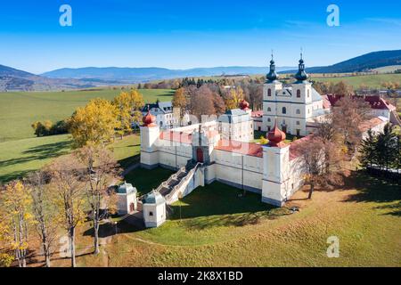 Klášter Hora Matky Boží, Hedeč, Králíky, Východní Čechy, Česká republika / Bergkloster der Gottesmutter, Kraliky-Stadt, Ostböhmen, Tschechische Republik Stockfoto