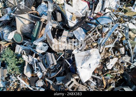 Gegenstände auf einer Deponie, die Abfall sind Stockfoto