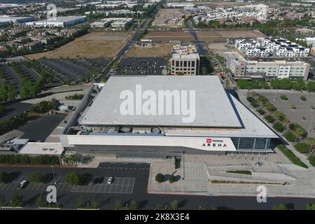 Ein allgemeiner Überblick über die Toyota Arena, Freitag, 21. Oktober 2022, in Ontario, Kalif. Die Arena, auch bekannt als Ontario Community Events Center und Citizens Business Bank Arena, ist die Heimat der Ontario-Herrschaft der American Hockey League, der Ontario Fury der Major Arena Soccer League und der Ontario Clippers der NBA G League Stockfoto