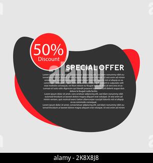 Sonderangebot Dialog Zeichen Box, Text Tag Design freie Vektor-Vorlage Stockfoto