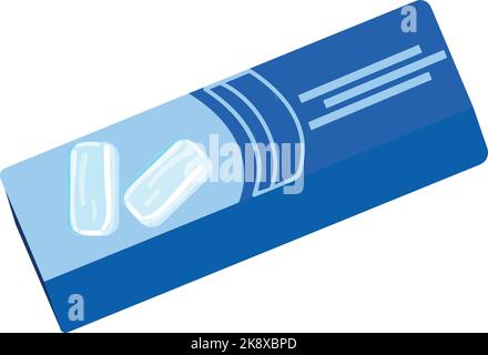 Cartoon-Vektor mit Gummipaket-Symbol. Bubble Minze Stock Vektor