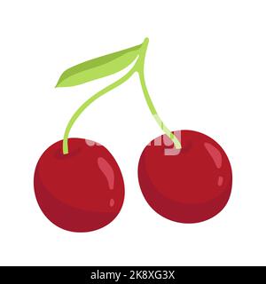 Cherry Icon isoliert Stil Symbol Vektor Illustration Design Stock Vektor