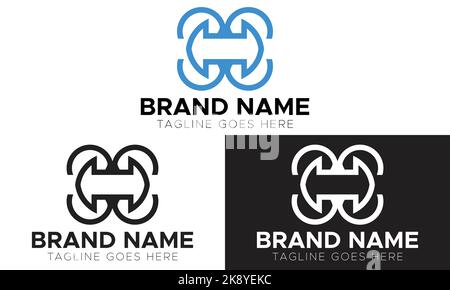 o Buchstabe Logo Design, o Buchstabe Richtung Pfeil Logo Design Stock Vektor