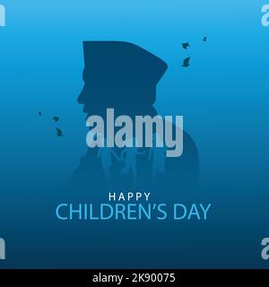 Happy Children's Day wird in Indien am November-14 Jawaharlal Nehru Geburtstag gefeiert.erste Premierminister von Indien. vektor-Illustration Stock Vektor