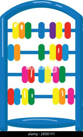 Kid Abacus Symbol Cartoon-Vektor. Spielplatzrutsche Stock Vektor