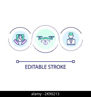 Symbol für das Loop-Konzept im Gesundheitswesen, das die Revolution durchsetzt Stock Vektor