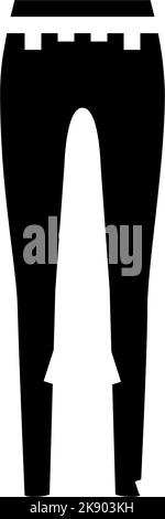 Leggings Hosen Bekleidung Glyphe Icon Vektor Illustration Stock Vektor