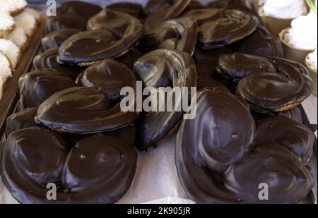 Detail von süßen handgemachten Dessert, ungesunde und schlechte Lebensmittel Stockfoto