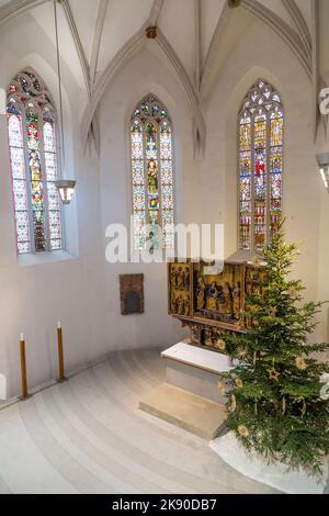 EISLEBEN, GERMNANY - 16. JAN 2016: In der berühmten St. Petri - Pauli Kirche in Eisleben. Es ist die taufende Kirche von Martin Luther, der berühmten germa Stockfoto