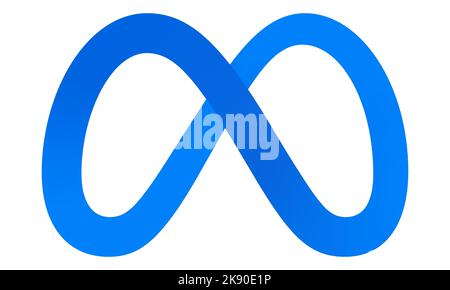 Meta-Symbol Neues Facebook-Logo. Social-Tech-Plattform. Vektorgrafik redaktionelle Illustration Stock Vektor